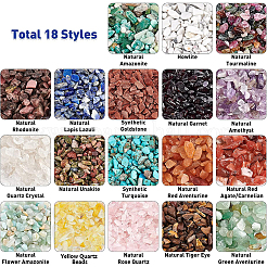 396G 18 Style Natural & Synthetic Gemstone Chip Beads&nbsp;G-NB0002-64