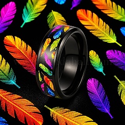Printed 304 Stainless Steel Finger Rings&nbsp;WG4341D-01