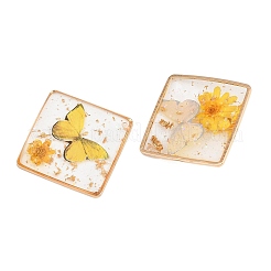 Transparent Epoxy Resin & Printed Pendants&nbsp;KK-F074-01