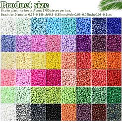 DIY Round Glass Beads Bracelet Making Kits&nbsp;SEED-YW0002-64A