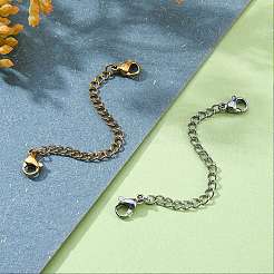 10 Strands 10 Style 304 Stainless Steel Chain Extender&nbsp;STAS-SZ0001-64