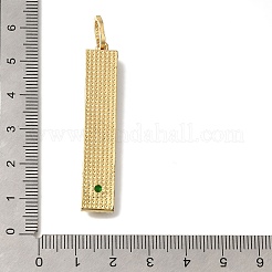 Brass Micro Pave Cubic Zirconia Pendants&nbsp;KK-K389-042G