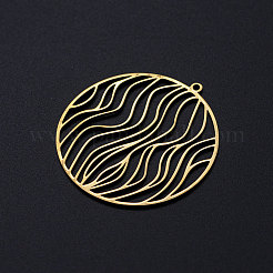201 Stainless Steel Filigree Charms&nbsp;STAS-T049-T696-2