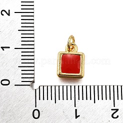 Brass Enamel Charms&nbsp;KK-C106-07G