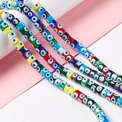 Handmade Evil Eye Lampwork Beads Strands&nbsp;LAMP-F024-01A-04