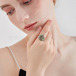 Brass Adjustable Ring Findings&nbsp;KK-BBC0023-69A