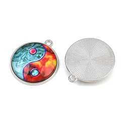 Printed Alloy Glass Pendants&nbsp;GL-CBA2376-01P-C