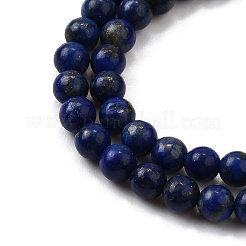 Natural Lapis Lazuli Beads Strands&nbsp;G-L621-B10-4mm-A