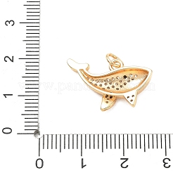 Brass Micro Pave Black Cubic Zirconia Pendants&nbsp;CU-CBA3F77-01G