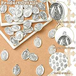 60Pcs 6 Styles Religion Tibetan Style Alloy Pendants&nbsp;FIND-CJ0005-79