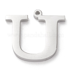 Tarnish Resistant 304 Stainless Steel Letter Pendant Rhinestone Settings&nbsp;STAS-J028-01U