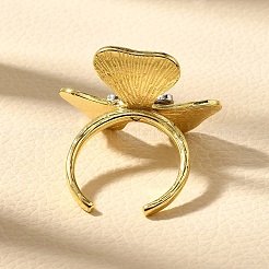 Brass Cuff Rings for Women&nbsp;RJEW-Q008-15G