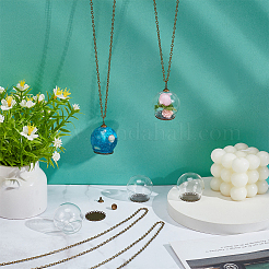 DIY Wish Bottle Pendant Necklace Making Kit&nbsp;DIY-NB0009-22