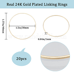 20Pcs Brass Linking Rings&nbsp;KK-BBC0010-04G