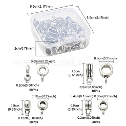 80Pcs 4 Style Tibetan Style Tube Bails&nbsp;FIND-YW0003-15