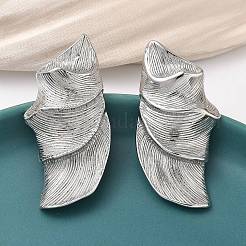 304 Stainless Steel Leaf Stud Earrings&nbsp;LS-EJEW-K268-54P