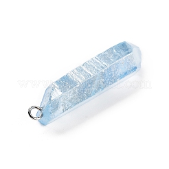 Electroplated Natural Quartz Pendants&nbsp;G-P315-B01-10P
