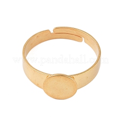 Adjustable 304 Stainless Steel Finger Rings Components&nbsp;X-STAS-F149-21G-B