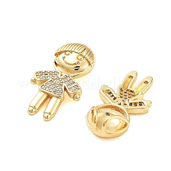 Rack Plating Brass Clear Cubic Zirconia Pendants&nbsp;KK-S379-09G-A