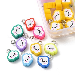 80Pcs 8 Colors Handmade Polymer Clay Charms&nbsp;CLAY-YW0001-74