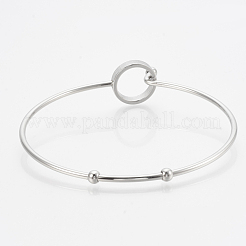 Tarnish Resistant 304 Stainless Steel Bangles&nbsp;STAS-N084-04