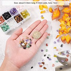 Natural Gemstone and Glass Chip Beads Sets&nbsp;G-NB0001-51