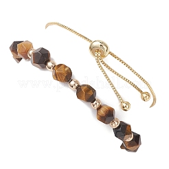 2Pcs 2 Styles Natural Tiger Eye Beaded Bracelets&nbsp;BJEW-JB13009-01