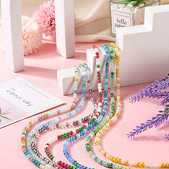 7 Strands 7 Colors Electroplate Glass Beads Strands&nbsp;GLAA-TA0001-72