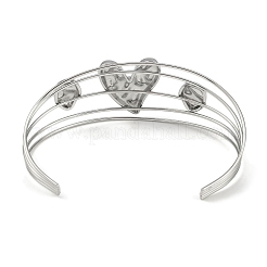 Non-Tarnish 304 Stainless Steel Hollow Open Cuff Bangles&nbsp;BJEW-Q348-03P-08