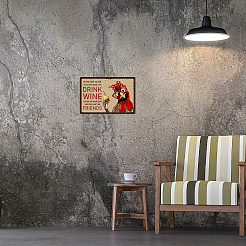 Rectangle Metal Iron Sign Poster&nbsp;AJEW-WH0157-370