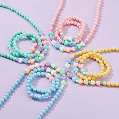 Stretch Kids Beaded Necklace & Bracelet Jewelry Sets&nbsp;SJEW-JS01198