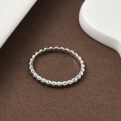 925 Streling Silver Plain Band Rings&nbsp;RJEW-P164-01C-P