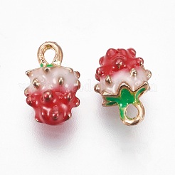 Golden Plated Alloy Enamel Charms&nbsp;ENAM-WH0004-01G