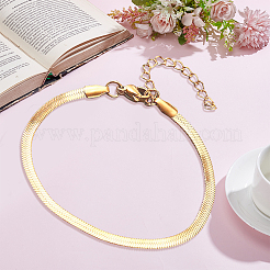 1Pc 304 Stainless Steel Herringbone Chains Bracelet for Men Women&nbsp;BJEW-DJ0001-68