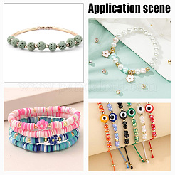 60Pcs 2 Style Brass Beads&nbsp;KK-AR0003-12