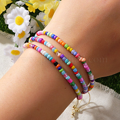 Adjustable Resin Beaded Multi-strand Bracelets for Women&nbsp;FS8749