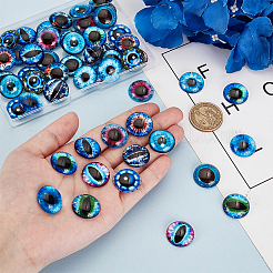 60Pcs 15 Colors Glass Cabochons&nbsp;GGLA-GA0001-36