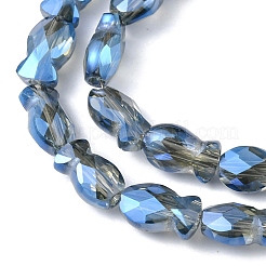 Transparent Electroplate Glass Beads Strands&nbsp;EGLA-F157-FR05