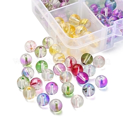 8 Colors Transparent Spray Painted Glass Bead&nbsp;GLAA-YW0001-45