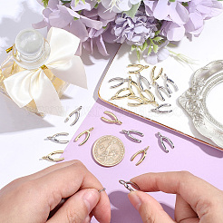 20Pcs 2 Colors Brass Pendants&nbsp;KK-BBC0027-81