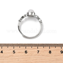 Natural Gemstone Finger Rings&nbsp;RJEW-A084-04P