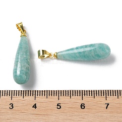 Natural Amazonite Teardrop Pendants&nbsp;G-Q005-03G-05