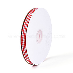 Single Face Plaid Polyester Satin Ribbon&nbsp;SRIB-T009-10F