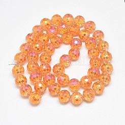 Electroplate Glass Beads Strands&nbsp;EGLA-Q086-12mm-04