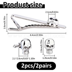 Alloy Cufflinks & Tie Clips Sets&nbsp;AJEW-WH0886-09A