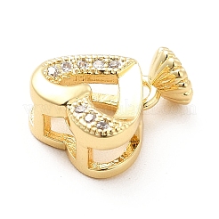 Rack Plating Brass Micro Pave Cubic Zirconia Multi-Strand Links&nbsp;KK-K270-14G