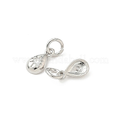 Brass Micro Pave Cubic Zirconia Pendants&nbsp;KK-D386-02P
