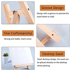 Folding Pine Wood Tabletop Easel&nbsp;AJEW-NB0001-62