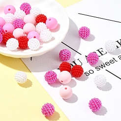DIY Round Silicone & Acrylic & Berry Beads Making Findings Kits&nbsp;DIY-FS0006-26D