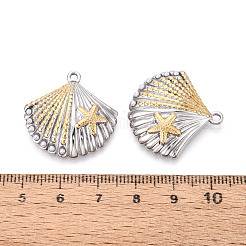 304 Stainless Steel & Imitation Pearl Pendants&nbsp;STAS-T073-71GP